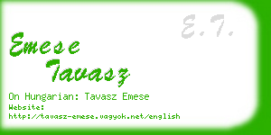 emese tavasz business card
